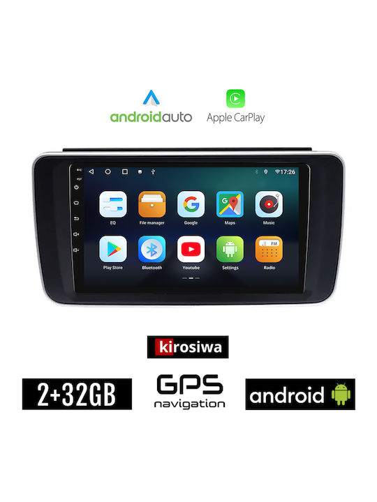Kirosiwa Автомобилна Аудио Система (Блутут/USB/AUX/WiFi/GPS/Apple-Carplay/Android-Auto) с Тъчскрийн 9"