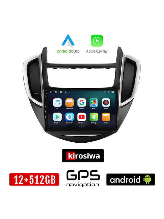 Kirosiwa Sistem Audio Auto pentru Chevrolet Trax 2014 2022 (Bluetooth/USB/AUX/WiFi/GPS/Apple-Carplay/Android-Auto) cu Ecran Tactil 9"