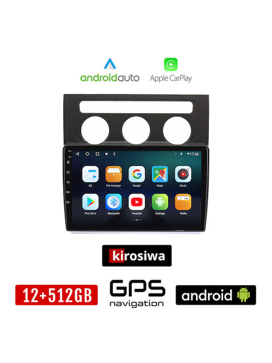 Kirosiwa Sistem Audio Auto pentru Volkswagen Turul 2003 2010 (Bluetooth/USB/WiFi/GPS/Apple-Carplay/Android-Auto) cu Ecran Tactil 10"