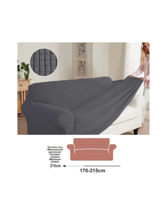 JumT Elastische Abdeckung für Dreisitziges Sofa Grey 170x215cm 1Stück 2857.6713.65