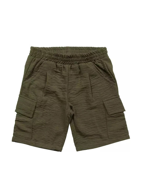 Kinder-Shorts/Bermudas Stoff Haki