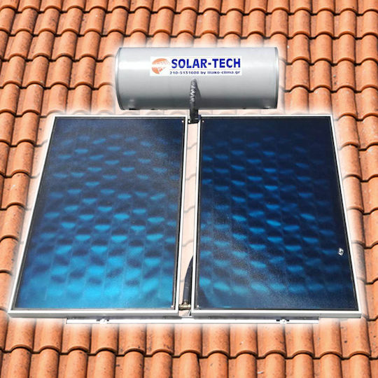 Solar-Tech St-dgl Solar Water Heater 250lt Glass 4 sq.m. Roof Tile Selective