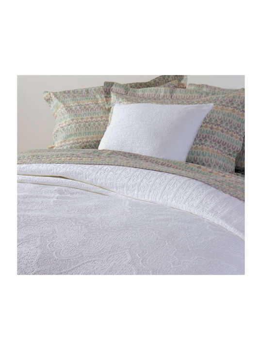 Nef-Nef Homeware Starige Κουβέρτα Υπέρδιπλη 230x250εκ. White