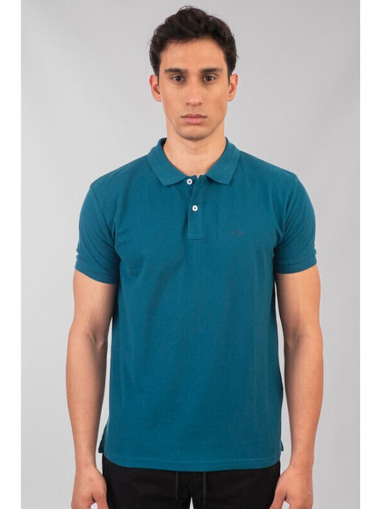 Double Polo T-shirt Πετρόλ
