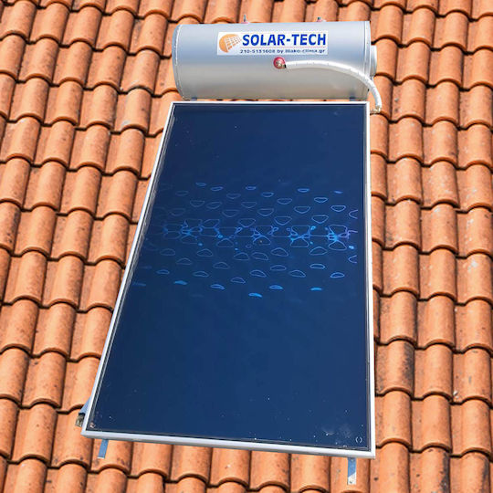 Solar-Tech St-dgl Încălzitor solar de apă 200lt Sticlă Energie Triplă 2.5 m² Țiglă de acoperiș Selectiv