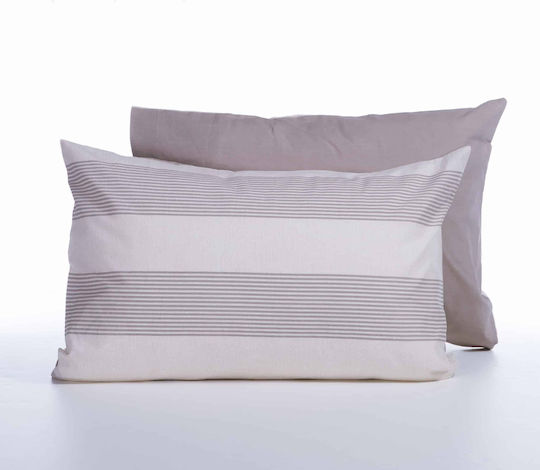 Nef-Nef Homeware Casual Stripe με Φάσα Ecru 52x72cm Nef-Nef Homeware Casual Stripe με Φάσα Ecru 52x72cm