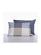 Nef-Nef Homeware Casual Check Μαξιλαροθήκη με Φάσα Denim 52x72εκ.