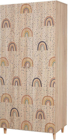 Δίφυλλη Ντουλάπα Πολύχρωμη 90x52x192cm