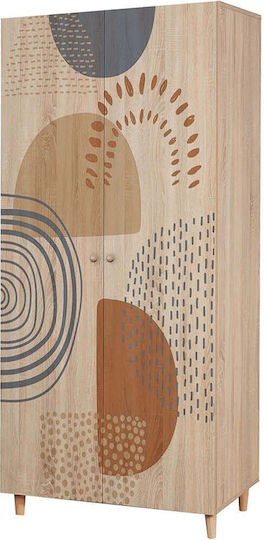 Zwei Türen Schrank Bunt 90x52x192cm