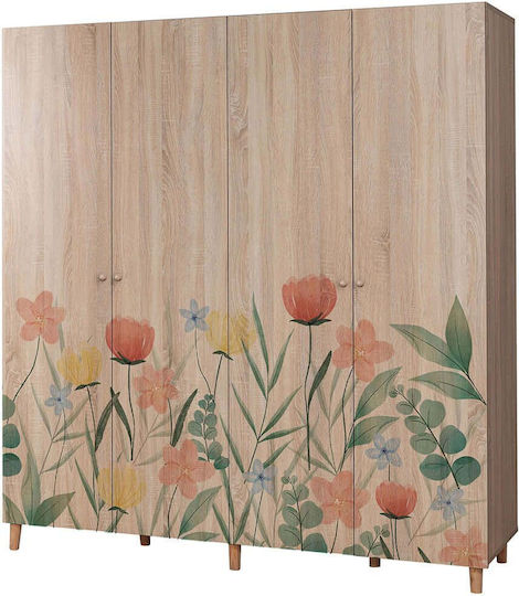 Patru uși Dulap Multicolor 180x52x192cm Patru uși Dulap Multicolor 180x52x192cm