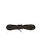 Bergal Round Cord Laces Dark Brown180 Cm Χοντρα Στρογγυλα Κορδονια Χρωμα Σκούρο Καφέ 180 Εκατοστα 100% Βαμβάκι Δεν Λύνονται