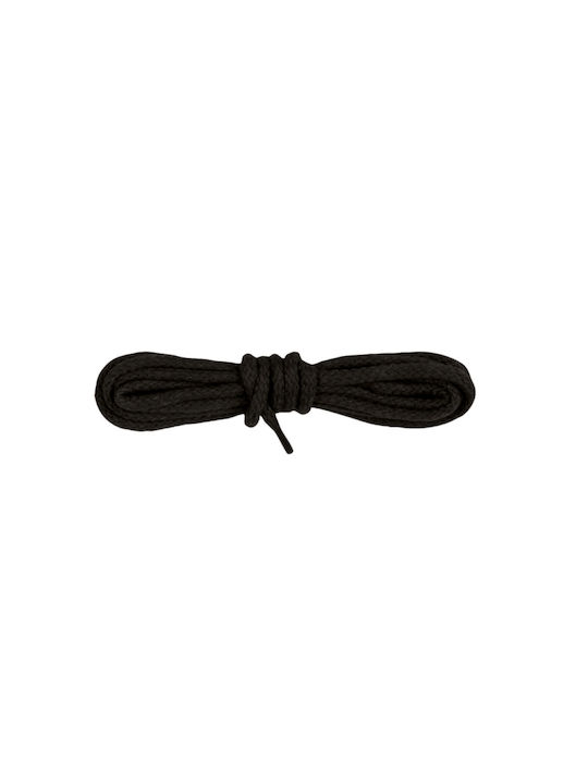 Bergal Round Cord Laces Black 200 Cm Thick Round Laces Color Black 200 Centimeters 100% Cotton Do Not Untie