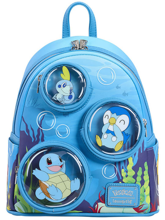 Loungefly Pokemon Bubbles Water Παιδική Τσάντα Πλάτης Γαλάζια 22.8x11.4x22.8εκ. Pokemon Bubbles Water