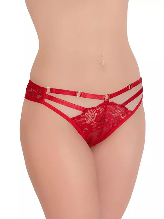 Women's Brazil with Lace Red