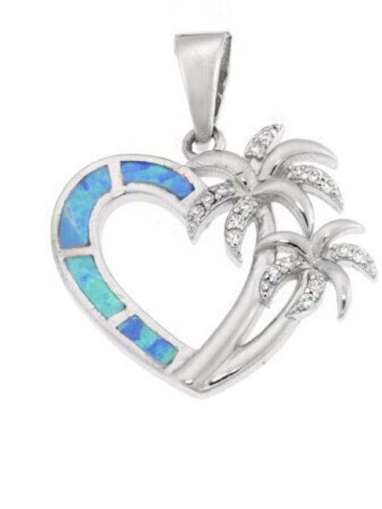 Senza Senza Charm Herz aus Silber mit Zirkon
