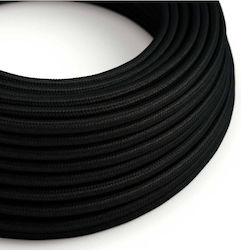 Черен кръгъл кабел от плат 3x0.75 Creative Cables 150211 Cubalux 150211 Черен