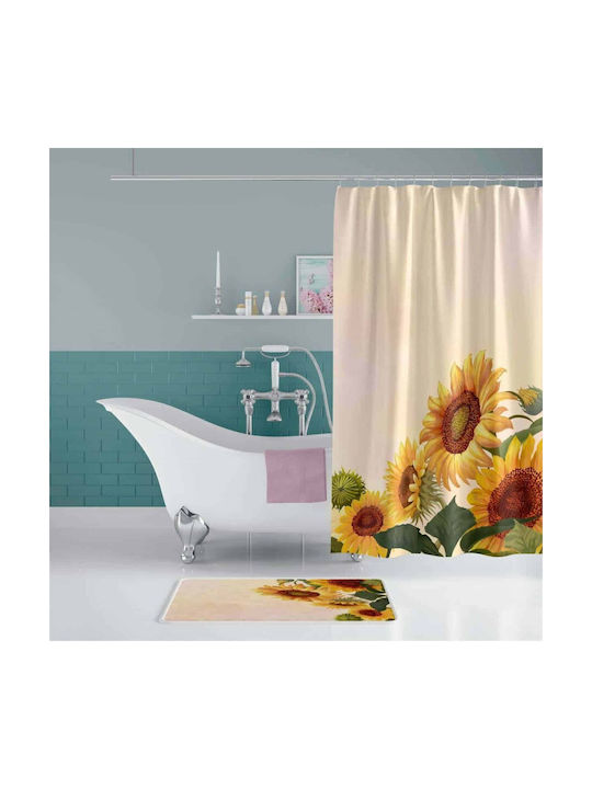 Tropik Home Душ завеса Тъканна 180x200см Sunflower