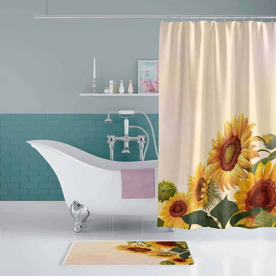 Tropik Home Κουρτίνα Μπάνιου Υφασμάτινη 180x200cm Sunflower Tropik Home Κουρτίνα Μπάνιου Υφασμάτινη 180x200cm Sunflower