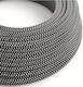 Черен-бял платнен кабел 3D ефект звезди кръгъл 2x0.75 Creative Cables 150230 Cubalux 150230 черен-бял