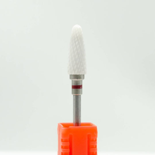 Nailp Professional Nail Drill Ceramic Bit with Cone Head Red
