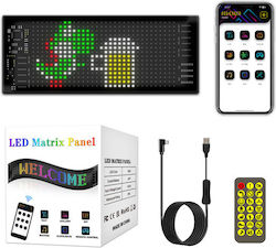 Rgb Led Matrix Panel Sign Flaglight Bluetooth Programmable Remote Control Smartphone App 16*32 Pixels Ip65 10w 5v 173x70 Mm