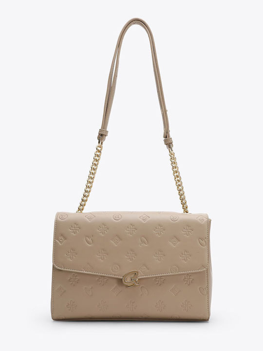 Damentasche Schultertasche Beige