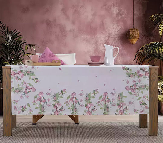 Nef-Nef Homeware Τραπεζομάντηλο Βαμβακερό DREAM ON Εκρού 140x240εκ.