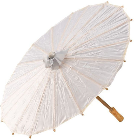 Umbrelă Decorativă din Material Textil Albă 56cm 157.002.0053.02
