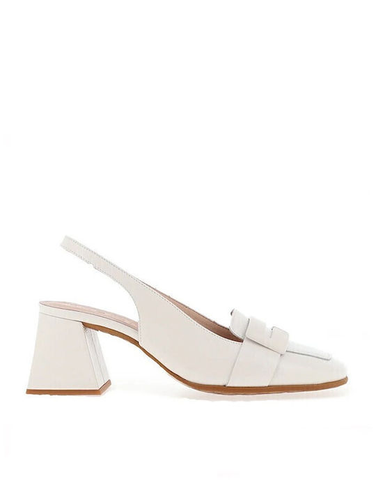 Pumps mit Riemchen Weiß