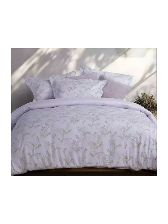 Nef-Nef Homeware Duvet Cover Set Cotton Queen with 2 Pillowcases 240x230 Purple