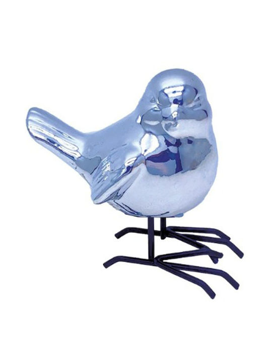 Ceramic Decorative Silver Bird 9.5x6x9cm Gift Mark 16210