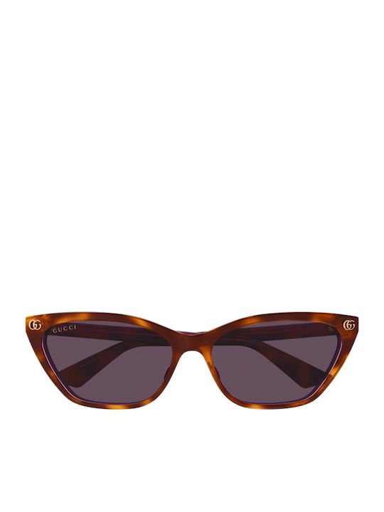 Gucci Damen Sonnenbrille mit Braun Schildkröte ...