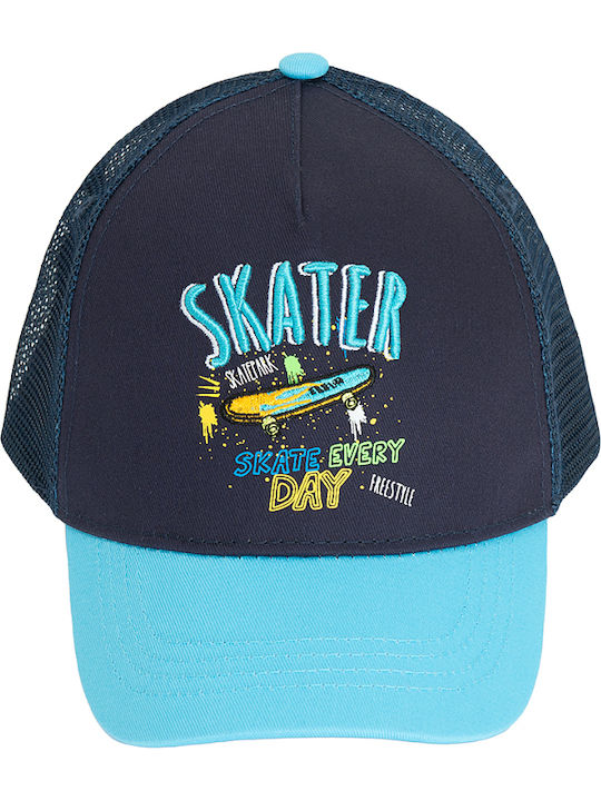 Cool Club Παιδικό Καπέλο Jockey Υφασμάτινο Skater Μπλε