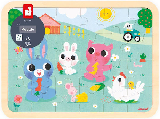 Wooden Kids Puzzle for 3+ years+ Years 24pcs Janod