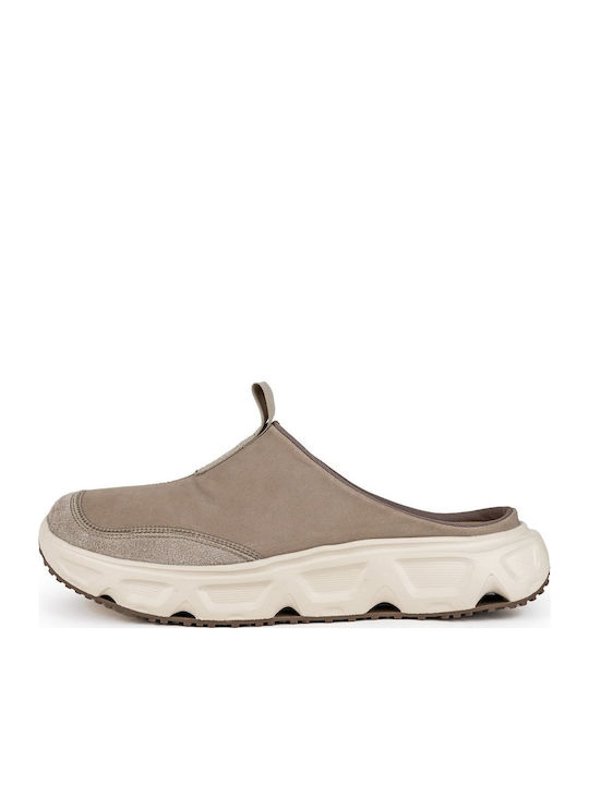 Recovery Reelax Ultra Men's Leather Slippers Beige