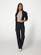 Women's Dark Blue Sweatpants Side Guess Jeans Logo