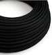 Черен текстилен кръгъл кабел 2x0.75 Creative Cables 150213 Cubalux 150213 Черен