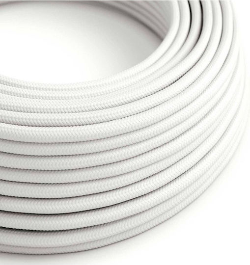 Weißes Stoffkabel Rund 2x0.75 Kreative Kabel 150203 Cubalux 150203 Weiß