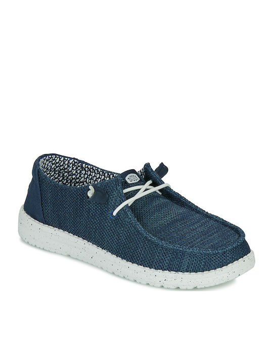 Hey Dude Wendy Women's Moccasins in Blue Color