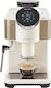 Automatic Espresso Machine 1450W Pressure 19bar for Cappuccino with Grinder Brown 1202399