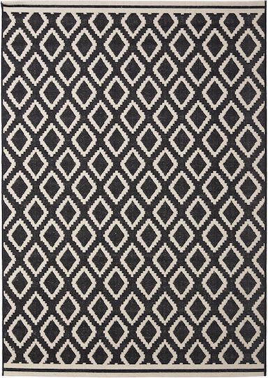 Royal Carpet Flox Black Χαλί Ορθογώνιο Καλοκαιρινό Ψάθινο Ασπρόμαυρο 160x235cm