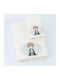 Borea Set of baby towels 2pcs Little King Graphite 30 cmx50cm