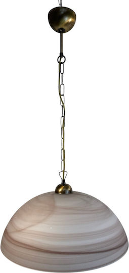 Epiplo-Fos Pendant Light Brown with Socket E27 40x40x25cm