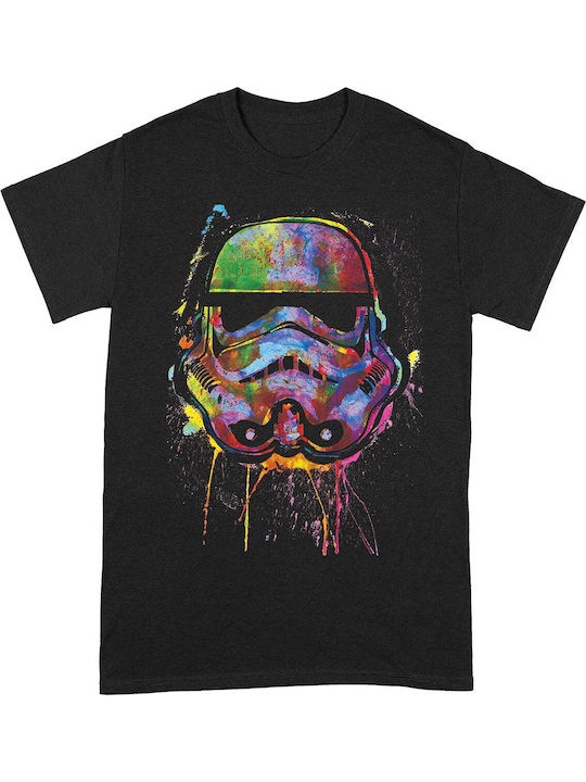 Star Wars Farbkleckse Helm T-Shirt Mittelgroß