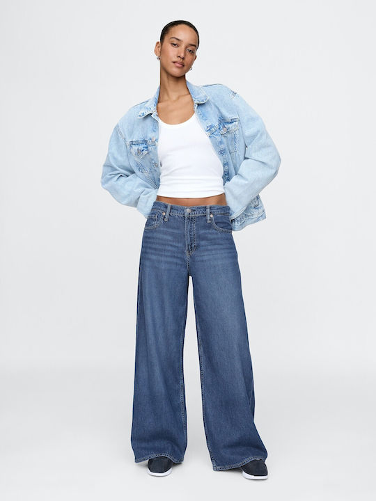 Damenjeans Mittelhohe Taille in Weit geschnittener Linie
