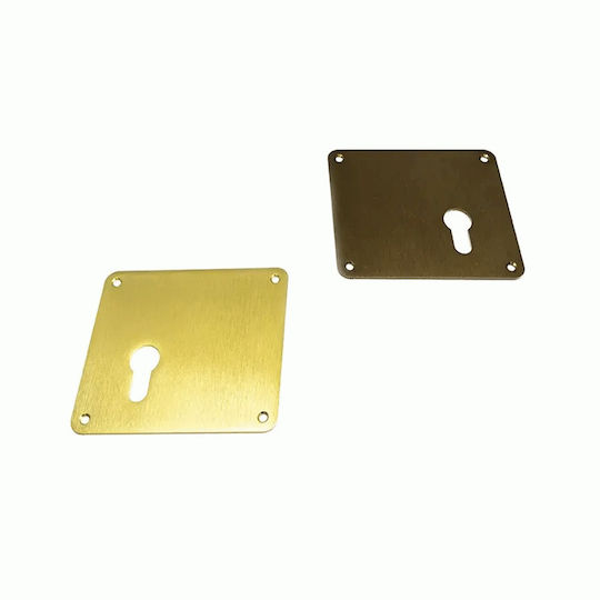 Dekorative Platte Disec Quadratisches Schloss Mottura Gold