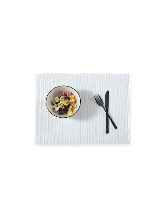 Nef-Nef Homeware Σουπλά Υφασμάτινο Λευκό 48x33cm 2τμχ