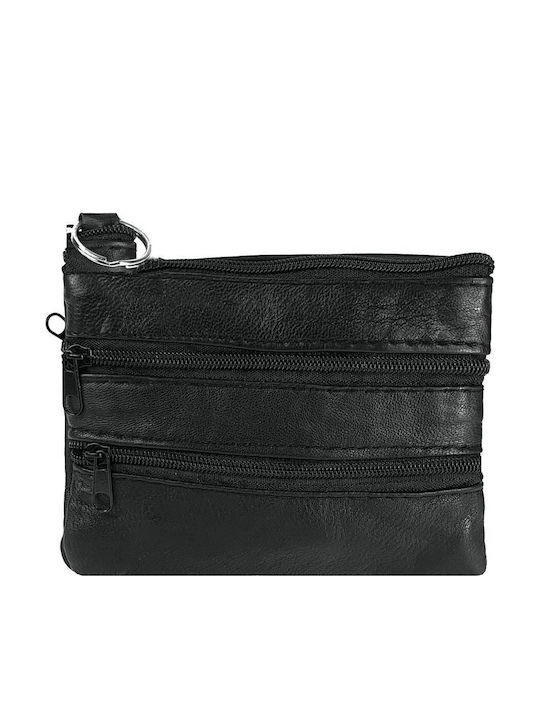 Leder-Schlüsselhalter Mojo L462 Schwarz Schwarz