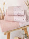Borea Bath Towel Set 3pcs Pois Powder