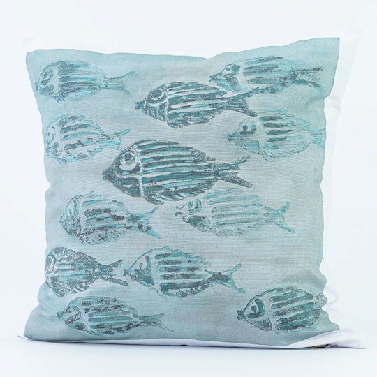 Borea Sofa Cushion Pattern 82 100% Cotton White 45x45cm